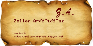 Zeller Arétász névjegykártya